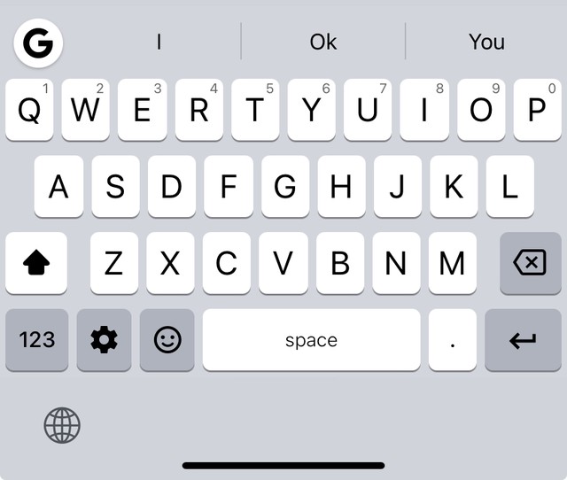 Gboard клавиатура iOS