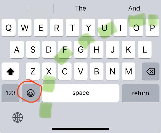 Кнопка клавиатуры эмодзи